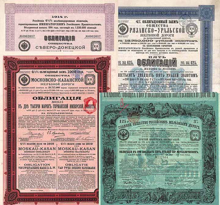 Eisenbahnen Russland - Grundstock-Sammlung (64 Stück)