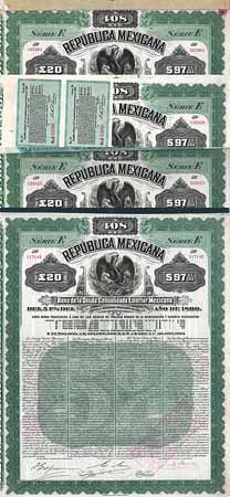 Republica Mexicana (4 Stücke)
