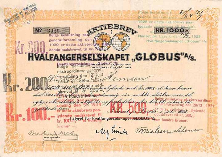 Hvalfangerselskapet “GLOBUS”