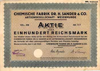 Chemische Fabrik Dr. H. Sander & Co. AG