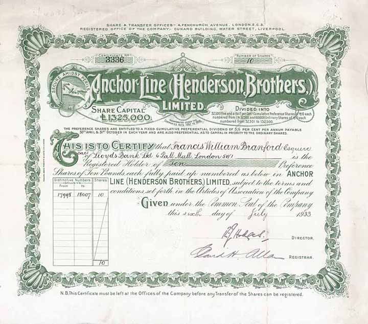 Anchor Line (Henderson Brothers) Ltd.