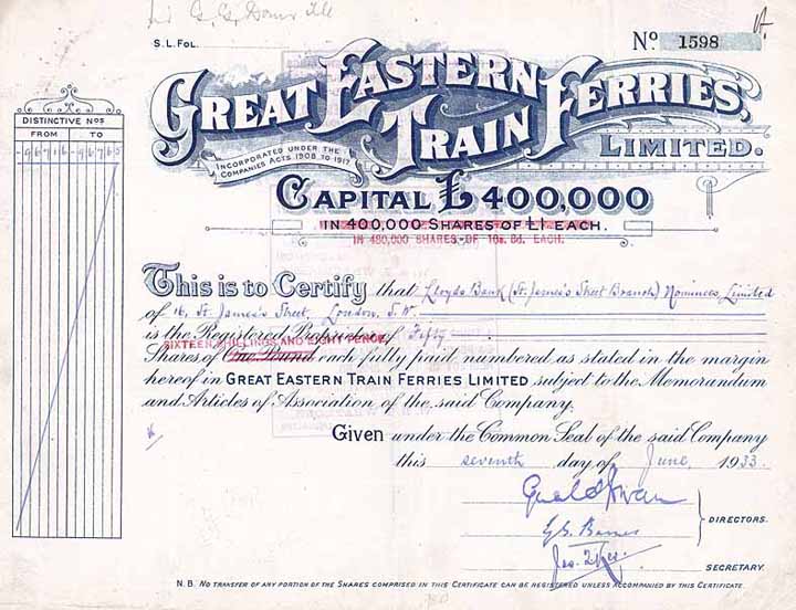 Great Eastern Train Ferries Ltd.