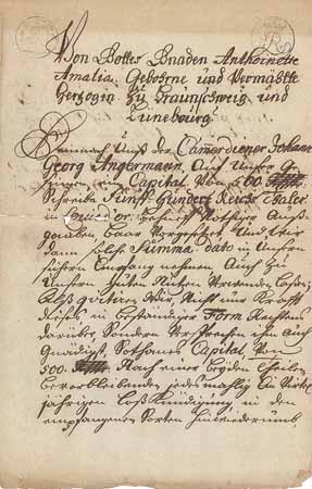 Anthoinette Amalia, Gebohrne und Vermählte Herzogin zu Braunschweig und Lüneburg