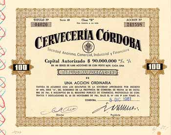 Cerveceria Córdoba S.A. Comercial, Industrial y Financiera