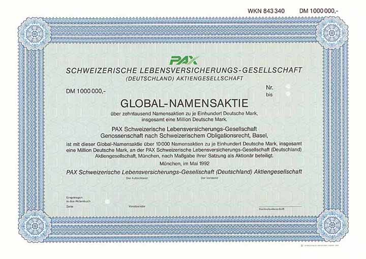 PAX Schweizerische Lebensversicherungs-Ges. (Deutschland) AG