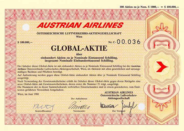 AUSTRIAN AIRLINES Österreichische Luftverkehrs-AG