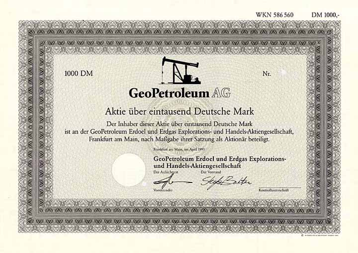 GeoPetroleum Erdoel und Erdgas Explorations- und Handels-AG