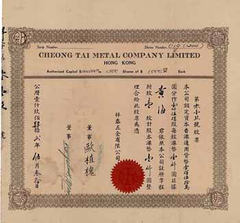 Cheong Tai Metal Company Ltd.