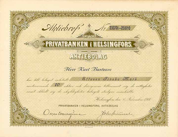 Privatbanken i Helsinkfors AB