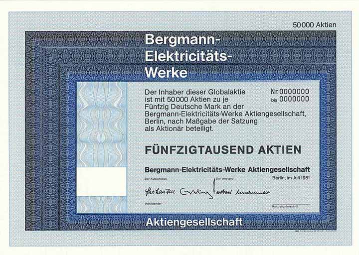 Bergmann-Elektricitäts-Werke AG