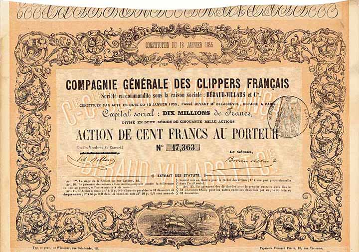 Cie. Générale des Clippers Francais Béraud-Villars & Cie.