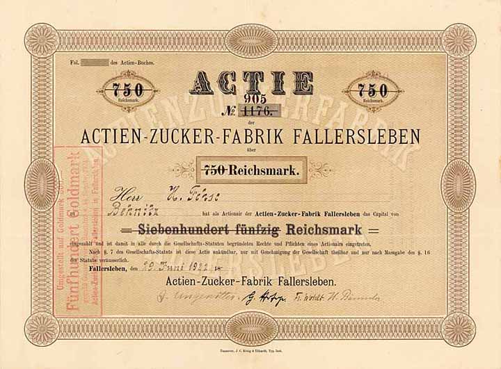 Actien-Zucker-Fabrik Fallersleben