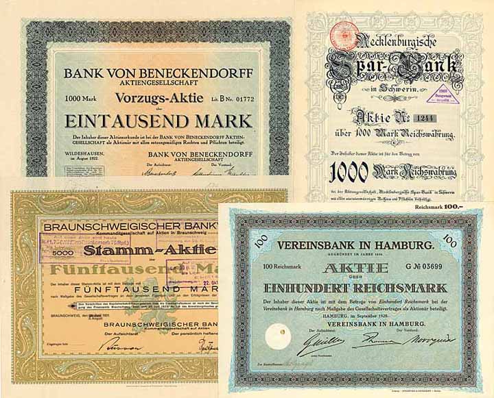 Banken Norddeutschland - Konvolut (30 Stücke im Album)