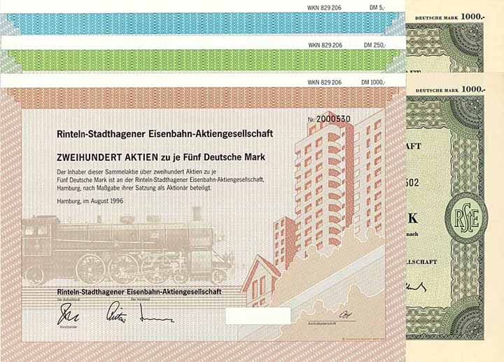 Rinteln-Stadthagener Eisenbahn-AG (5 Stücke)