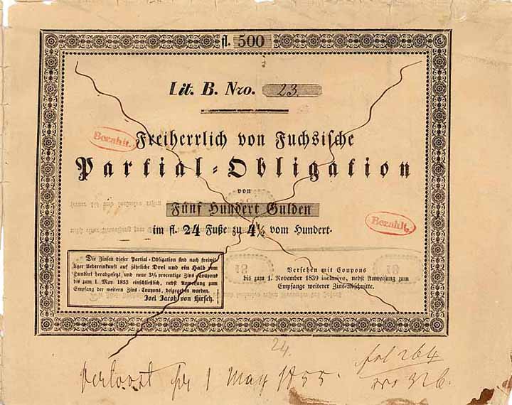 Freiherrlich von Fuchsische Partial-Obligation