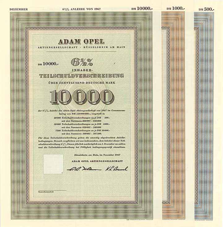Adam Opel AG (3 Stücke)