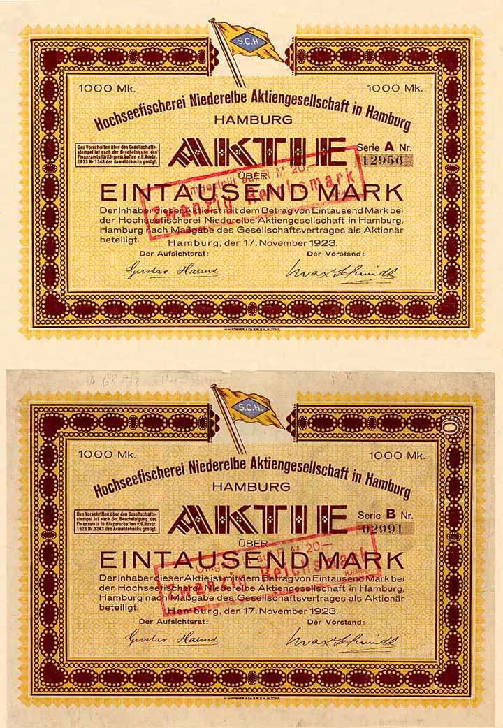 Hochseefischerei Niederelbe AG (2 Stücke)