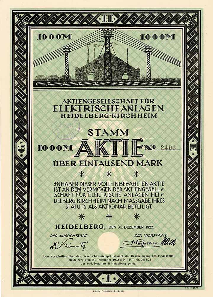 AG für elektrische Anlagen Heidelberg-Kirchheim