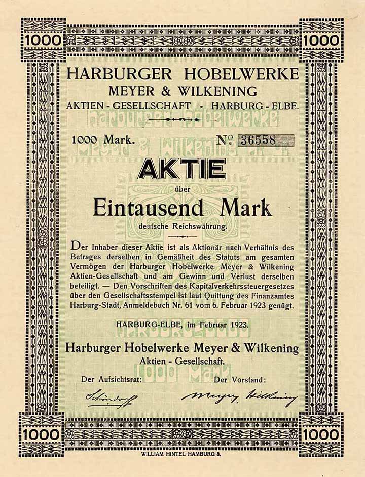 Harburger Hobelwerke Meyer & Wilkening AG