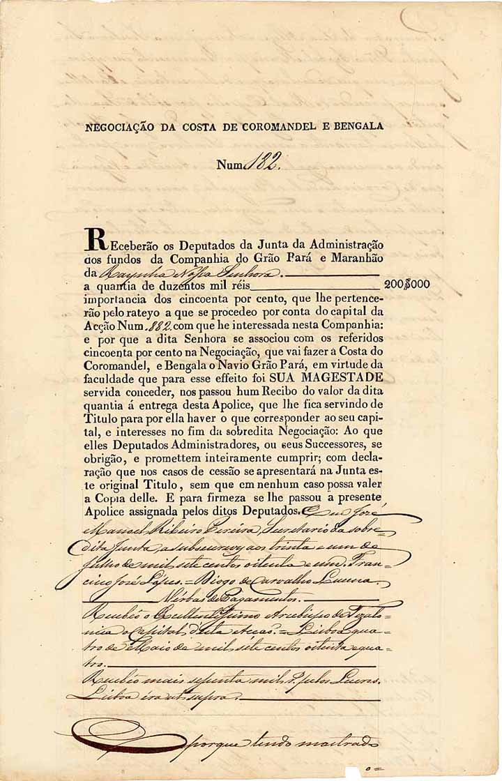 Negociação da Costa de Coromandel e Bengala