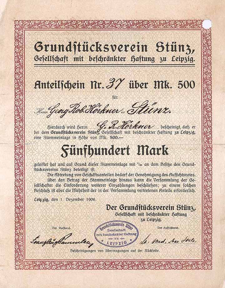 Grundstücksverein Stünz GmbH