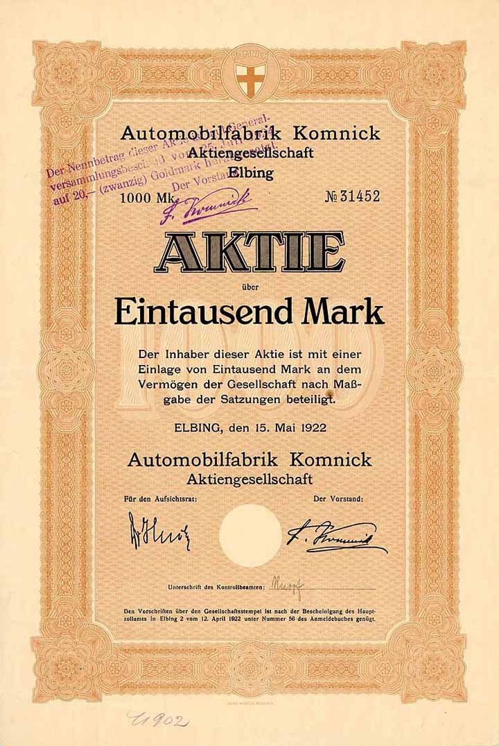 Automobilfabrik Komnick AG