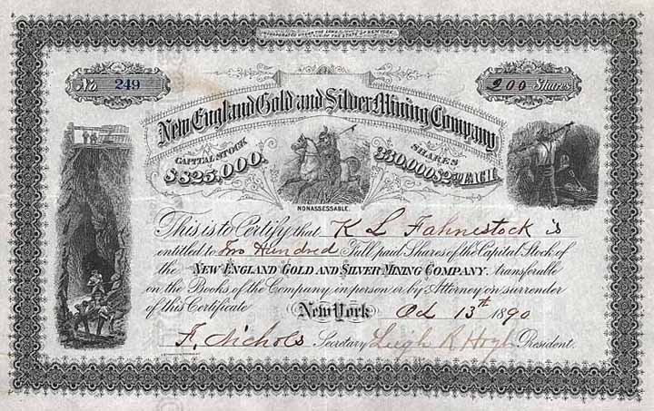 New England Gold and Silver Mining Co.