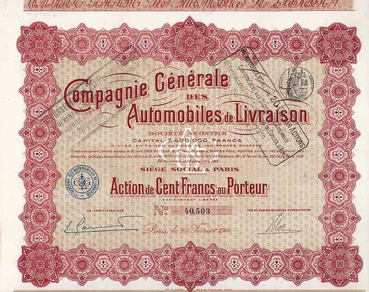 Cie. Gén. des Automobiles de Livraison S.A.