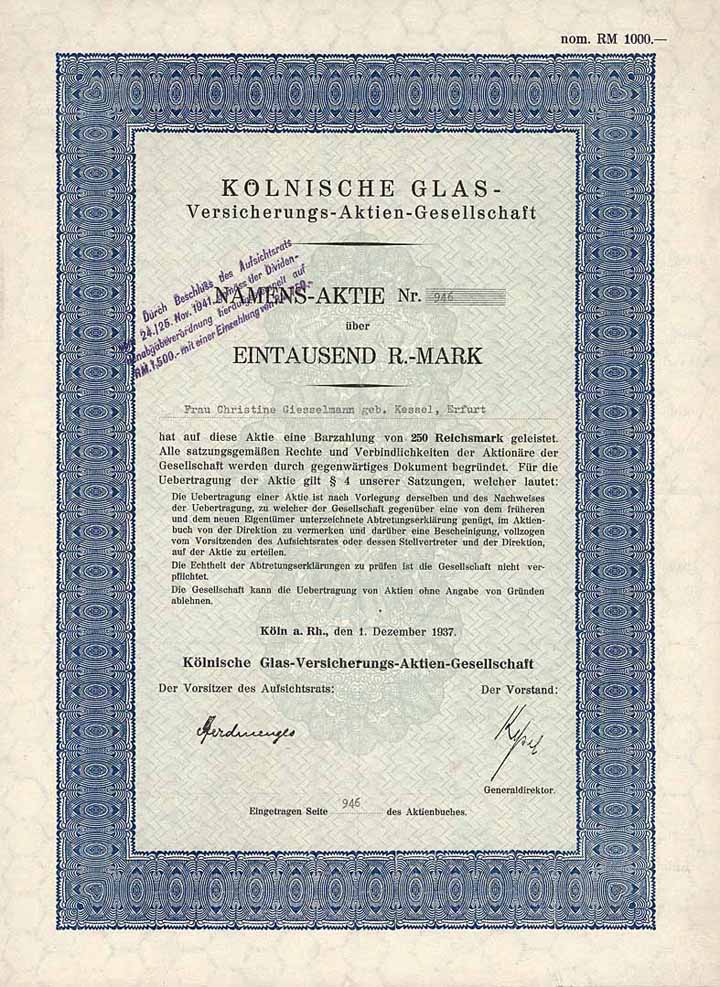 Kölnische Glas-Versicherungs-AG