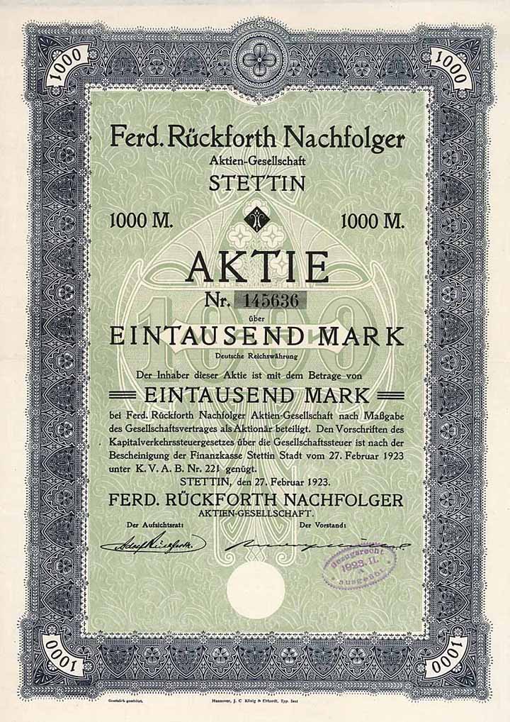 Ferd. Rückforth Nachfolger AG