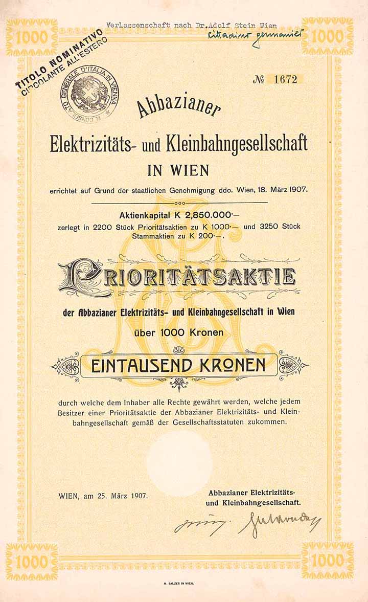 Abbazianer Elektrizitäts- und Kleinbahngesellschaft