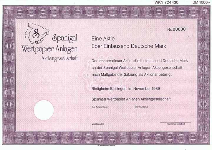 Spanigal Wertpapier Anlagen AG