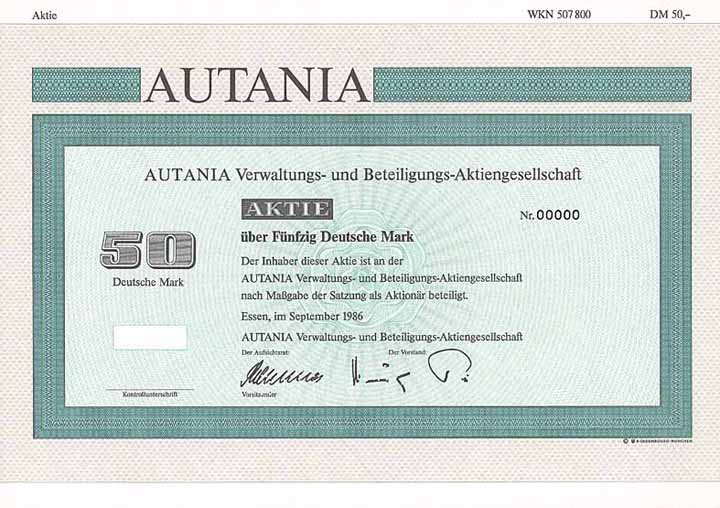 AUTANIA Verwaltungs- und Beteiligungs-AG