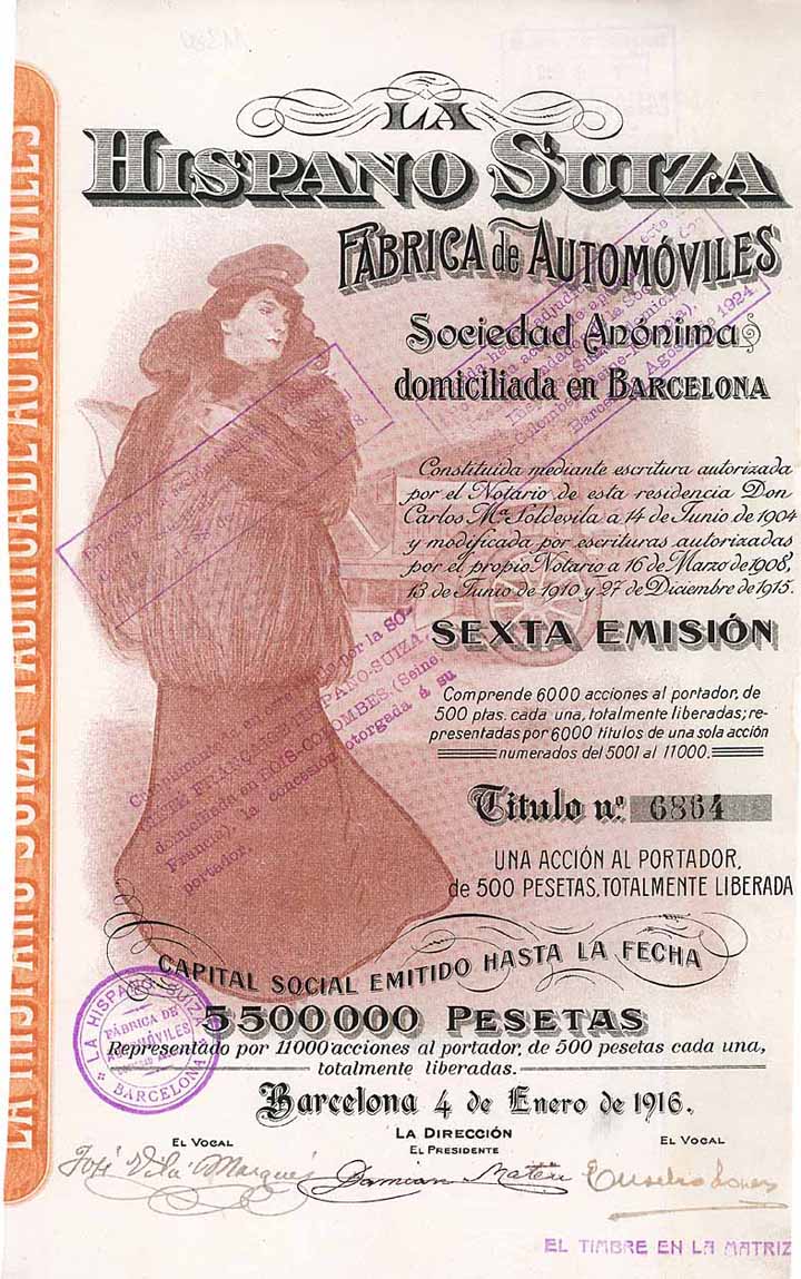 La Hispano Suiza Fabrica de Automóviles S.A.