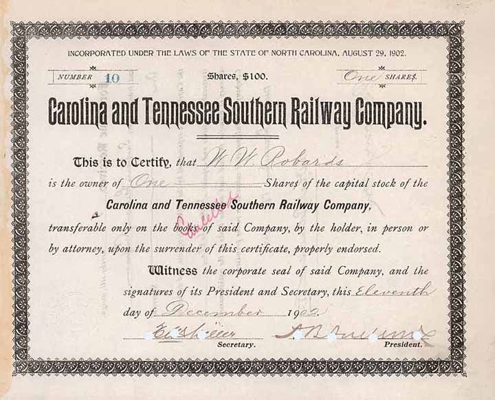 Carolina & Tennessee Southern Railway