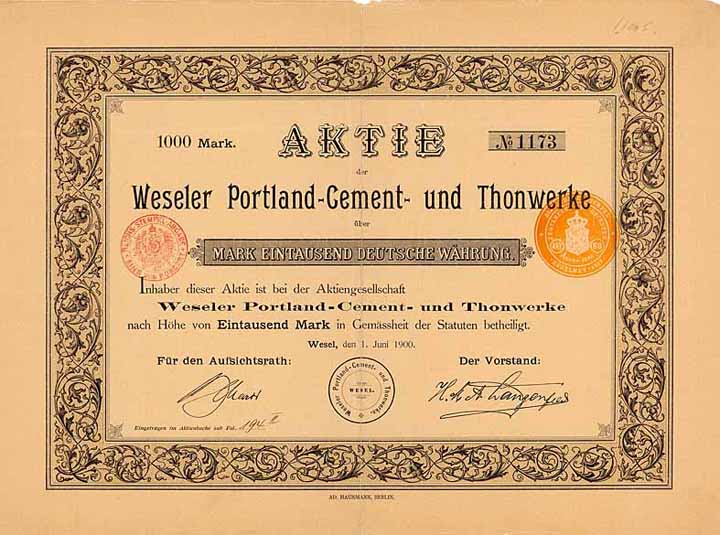 Weseler Portland-Cement- und Thonwerke