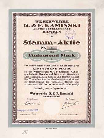 Weserwerke G. & F. Kaminski AG
