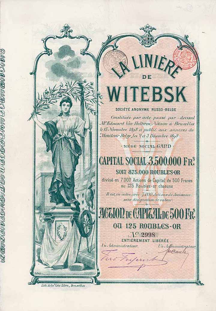 La Linière de Witebsk S.A. Russo-Belge