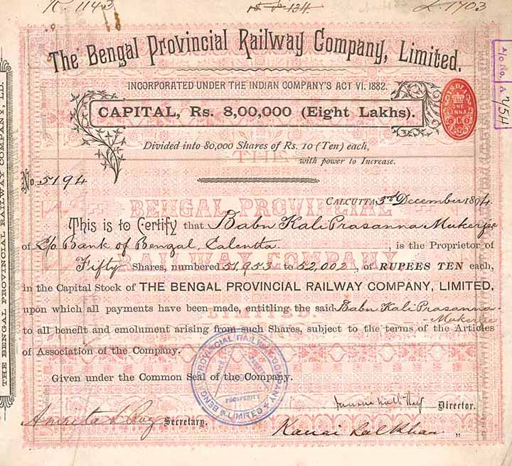 Bengal Provincial Railway Co. Ltd.