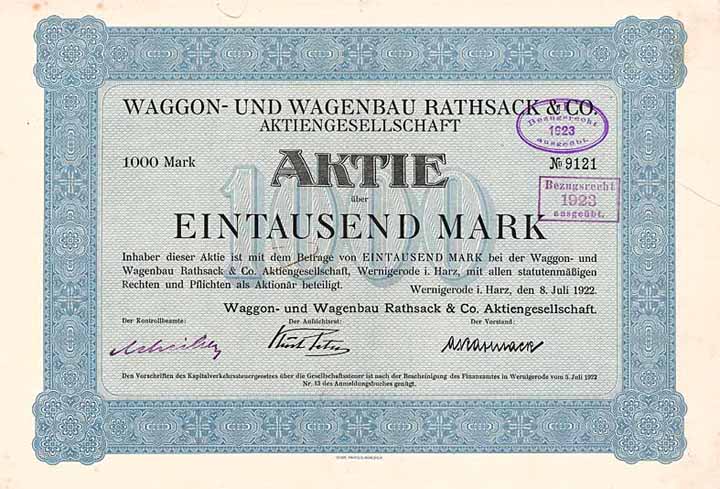 Waggon- und Wagenbau Rathsack & Co. AG