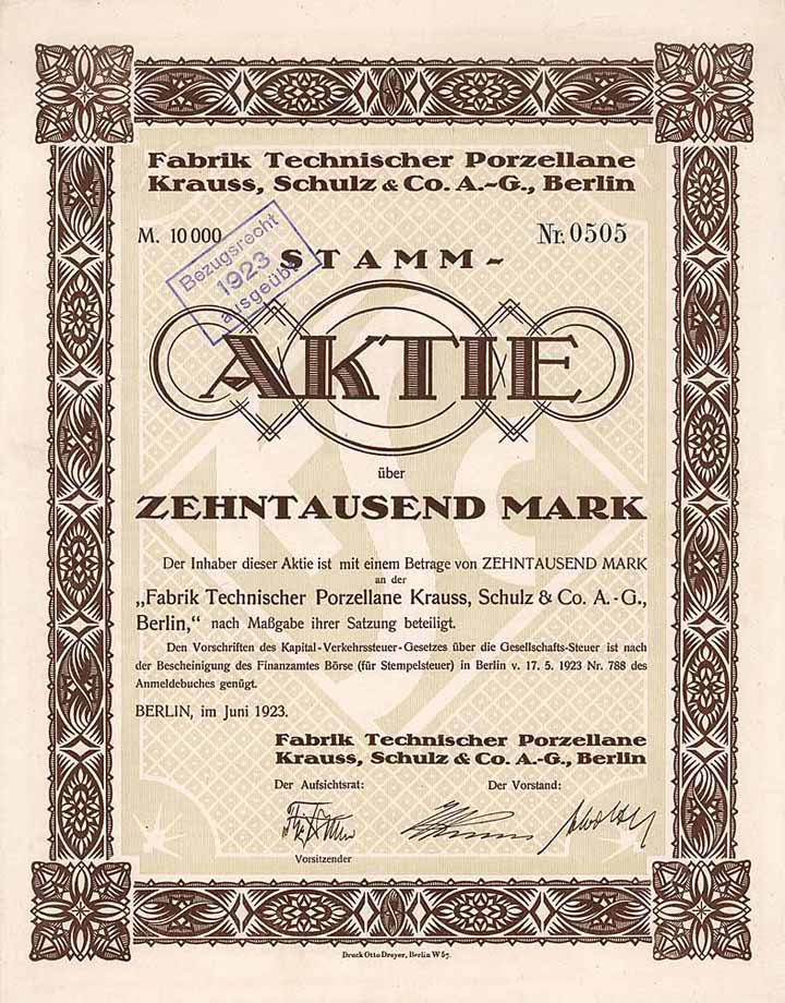 Fabrik Technischer Porzellane Krauss, Schulz & Co. AG
