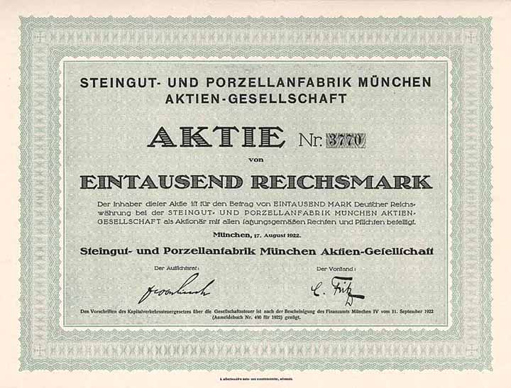 Steingut- und Porzellanfabrik München AG