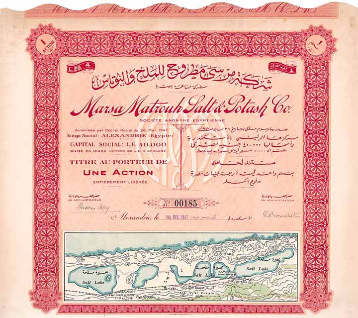 Marsa Matrouh Salta & Potash Co. S.A. Égyptienne