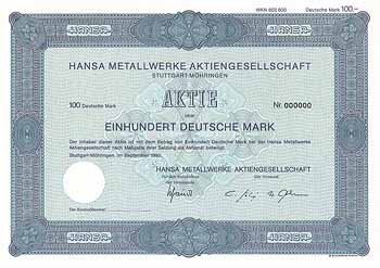 Hansa Metallwerke AG