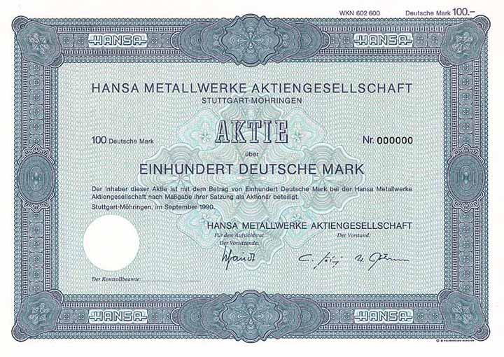 Hansa Metallwerke AG