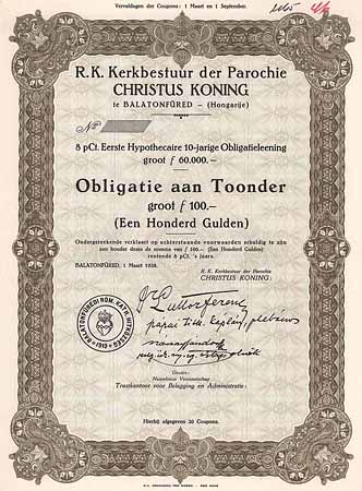 R. K. Kerkbestuur der Parochie CHRISTUS KONING - Hongarije (Kirchenvorstand der Pfarrgemeinde König Christus in Ungarn)