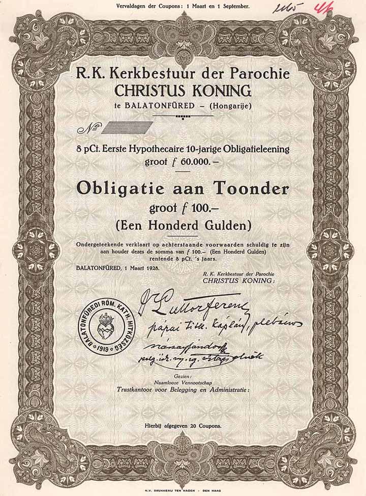 R. K. Kerkbestuur der Parochie CHRISTUS KONING - Hongarije (Kirchenvorstand der Pfarrgemeinde König Christus in Ungarn)