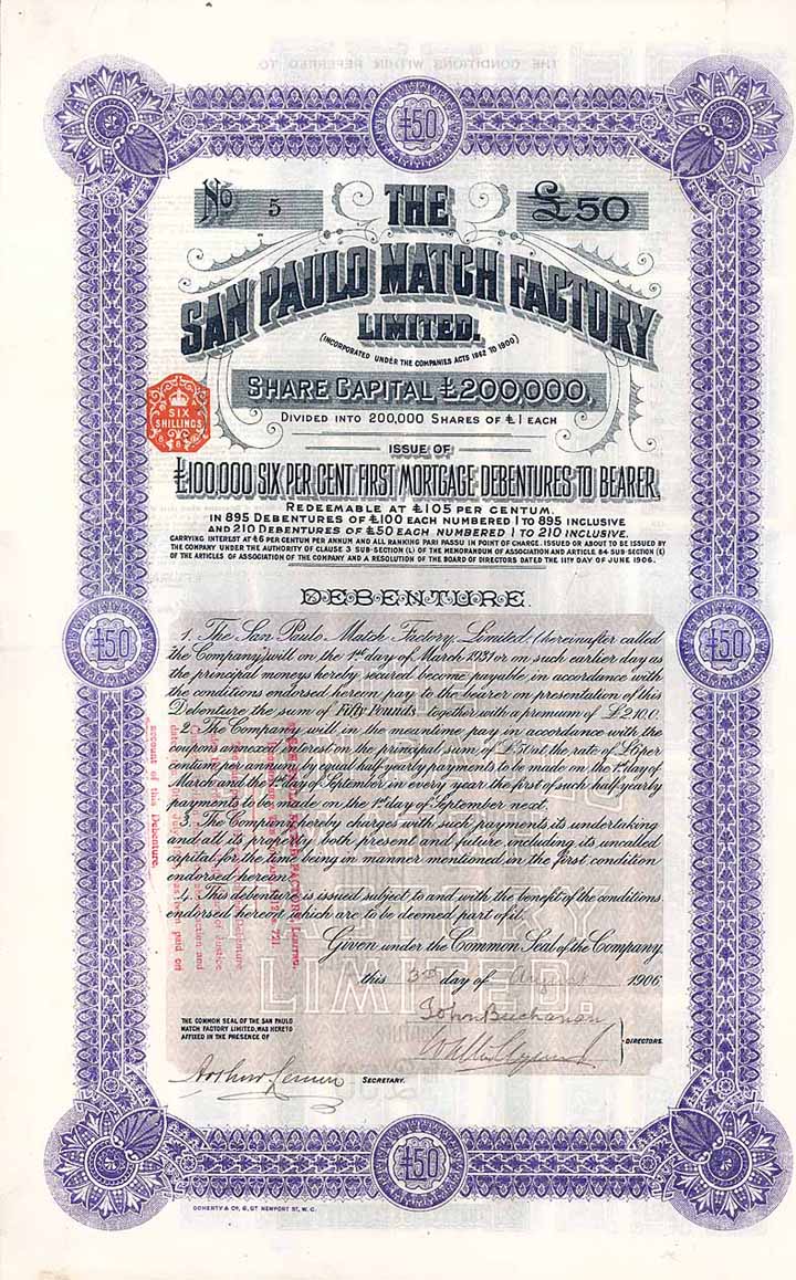 San Paulo Match Factory Ltd.