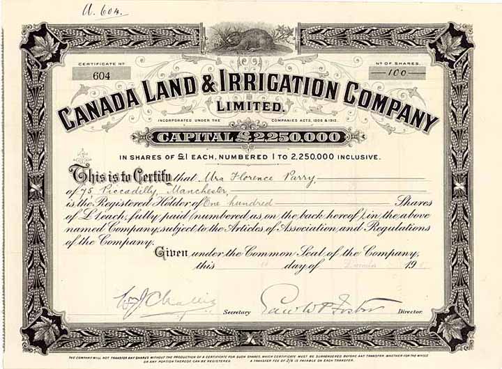 Canada Land & Irrigation Co.