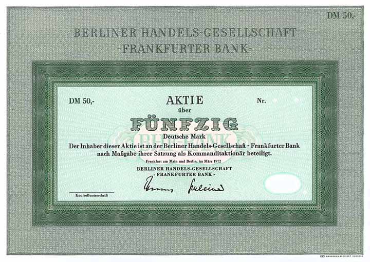 Berliner Handels-Gesellschaft - Frankfurter Bank -